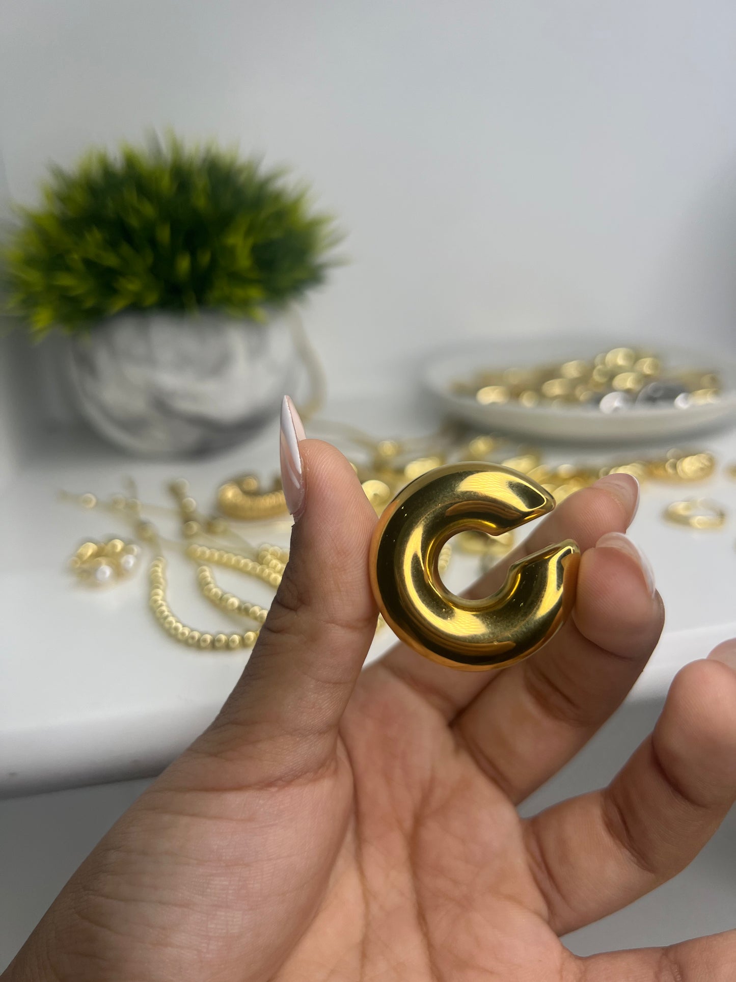 Earcuff luna dorado