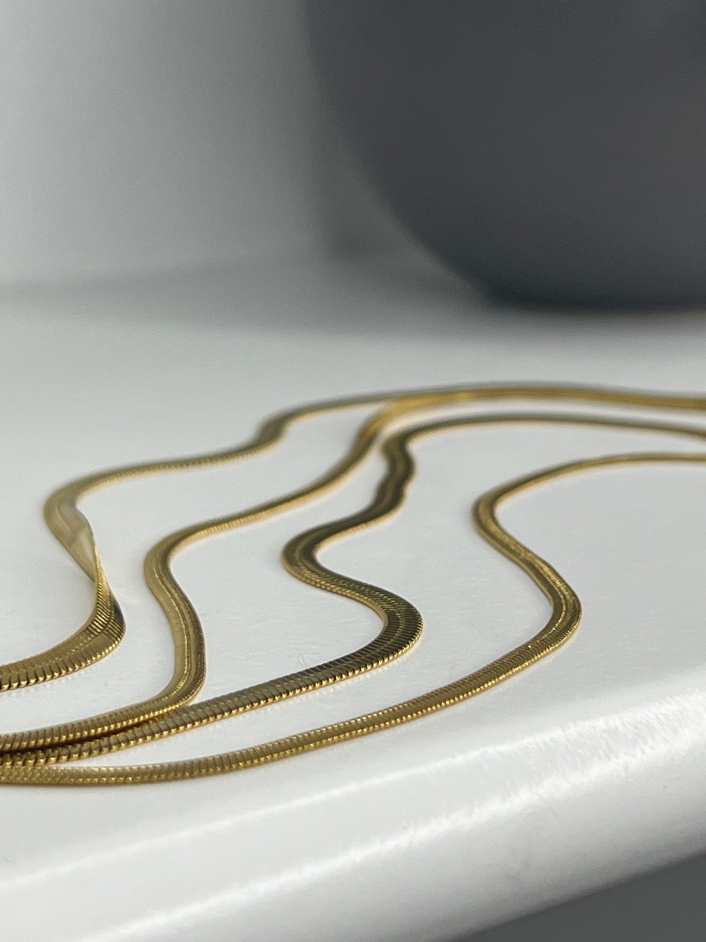 Cadenas snake doradas