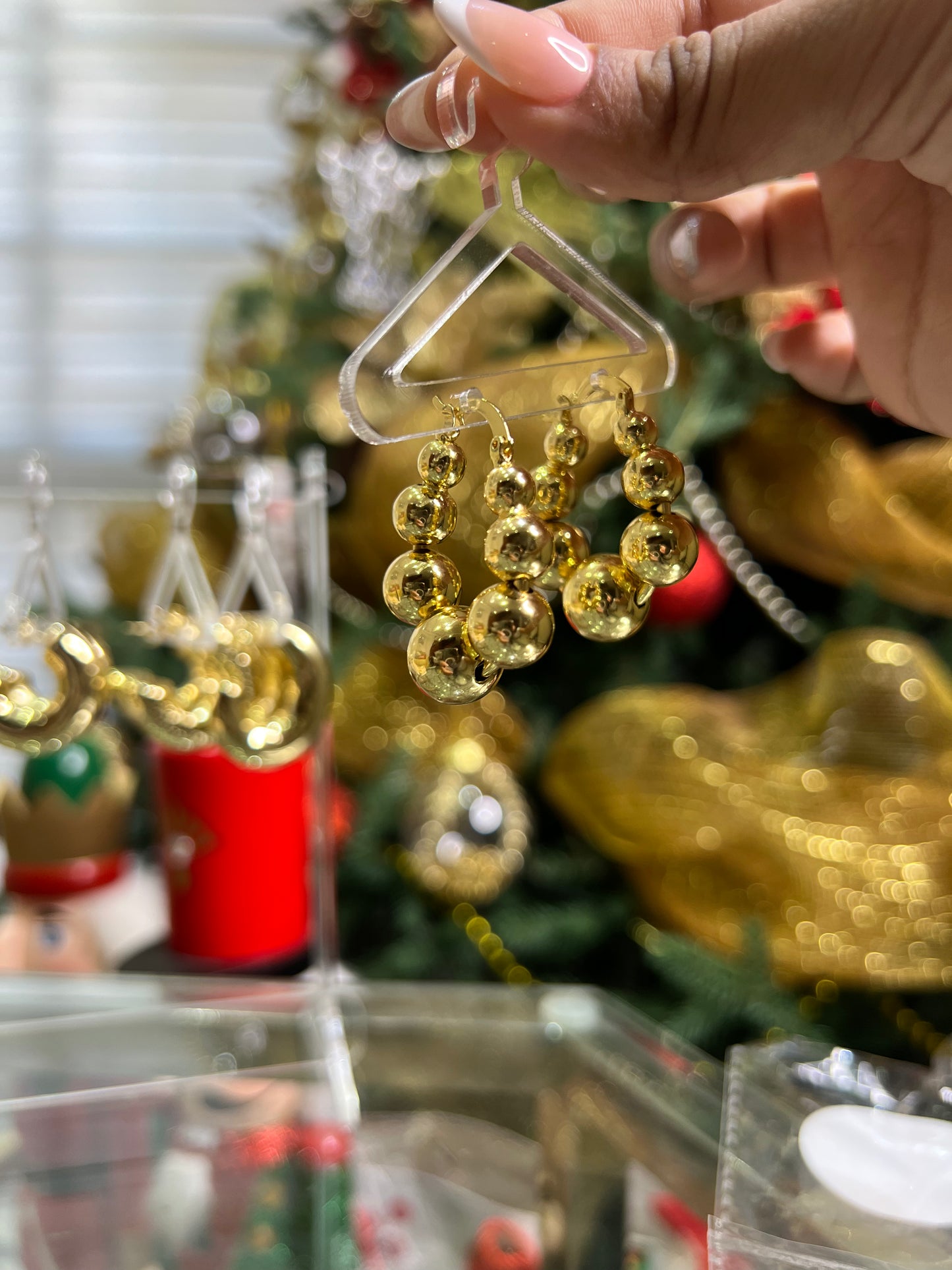 Argollas círculos dorados