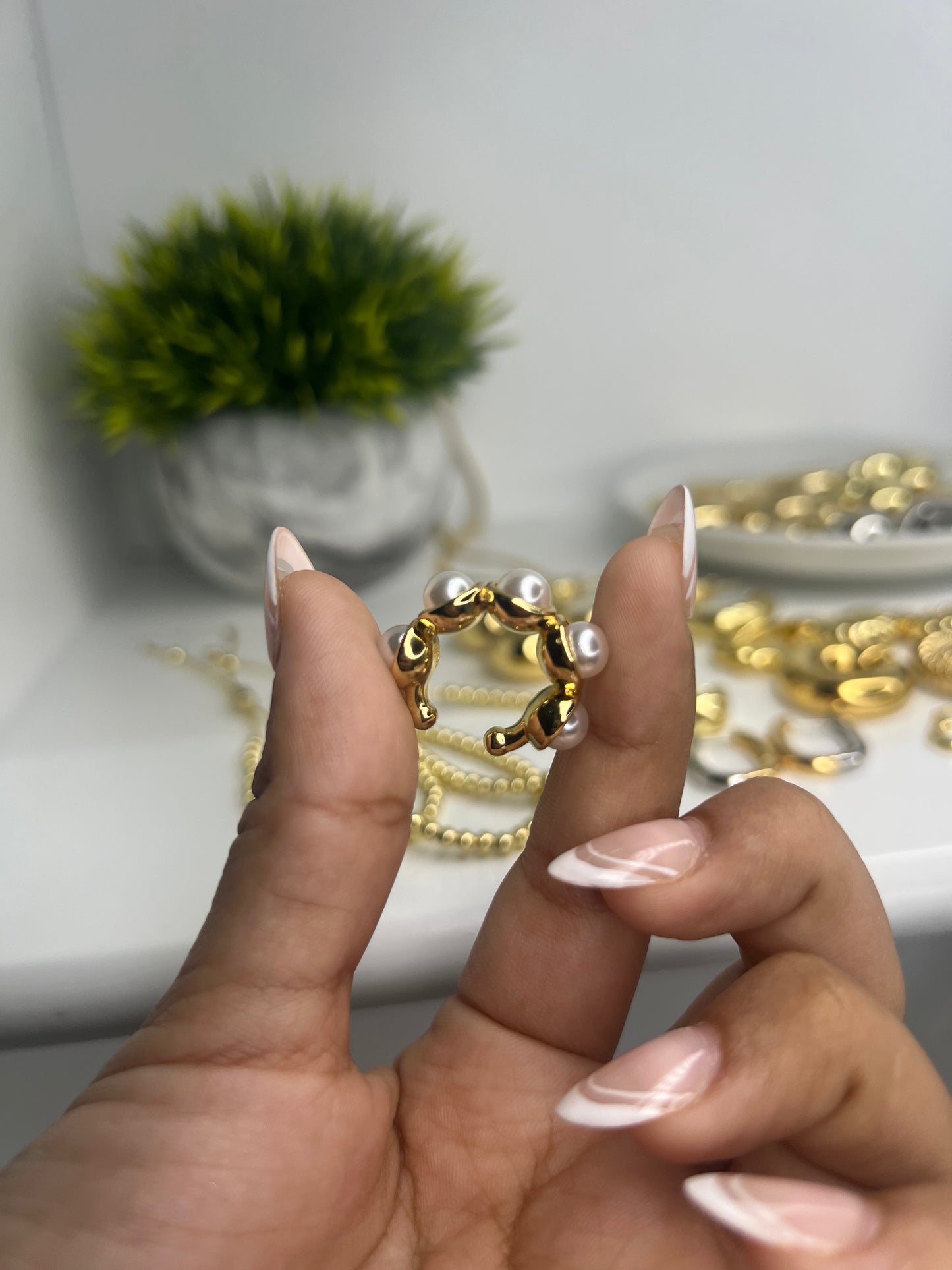 Earcuff perlas
