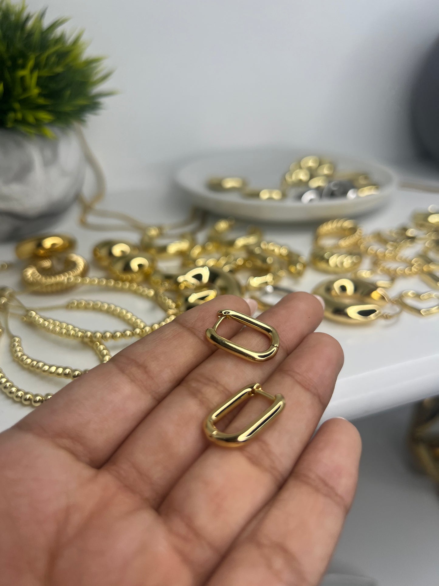 Argollas cuadradas pequeñas