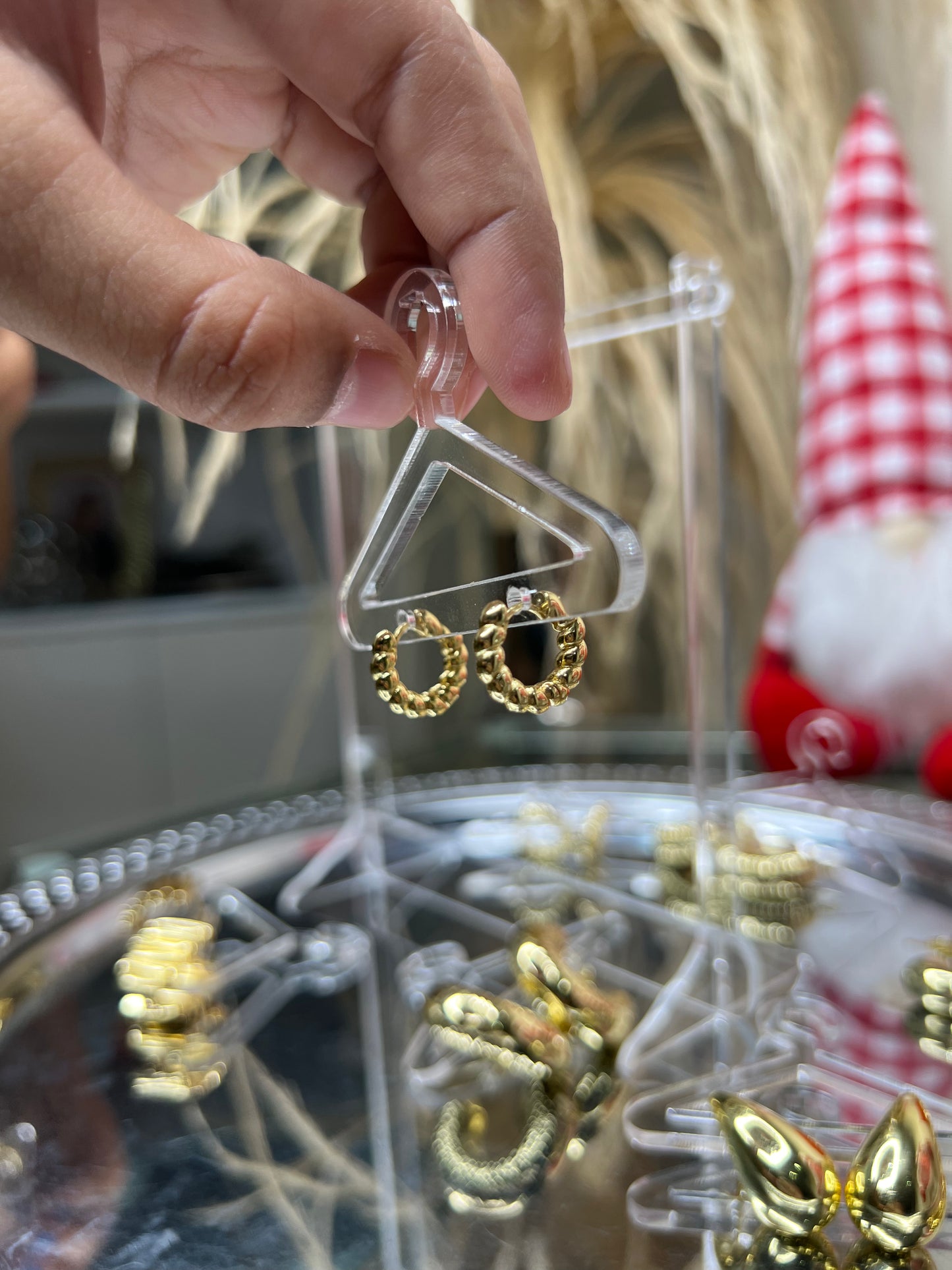 Argollas puntitos pequeñas