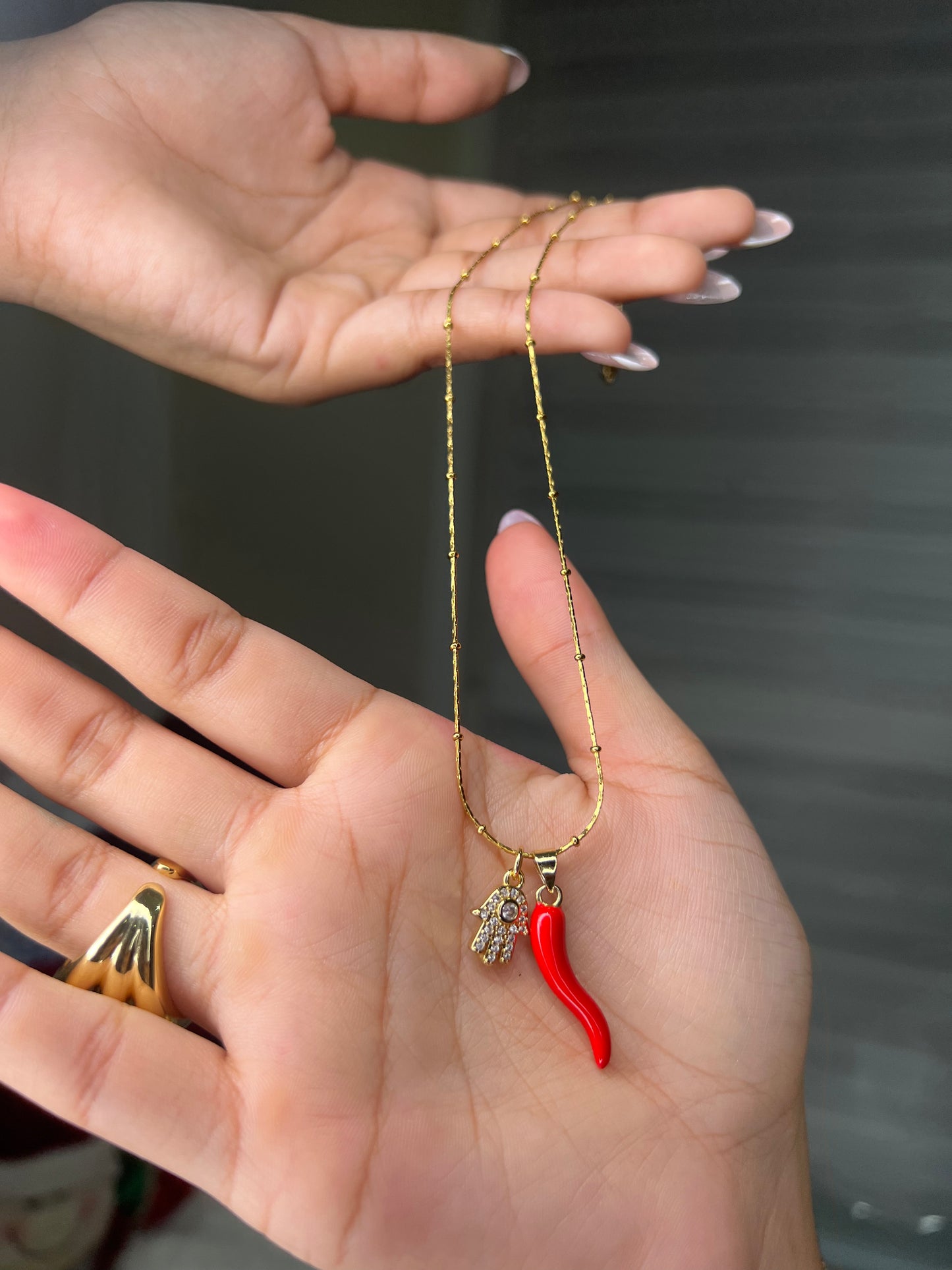 Cadena con dijes