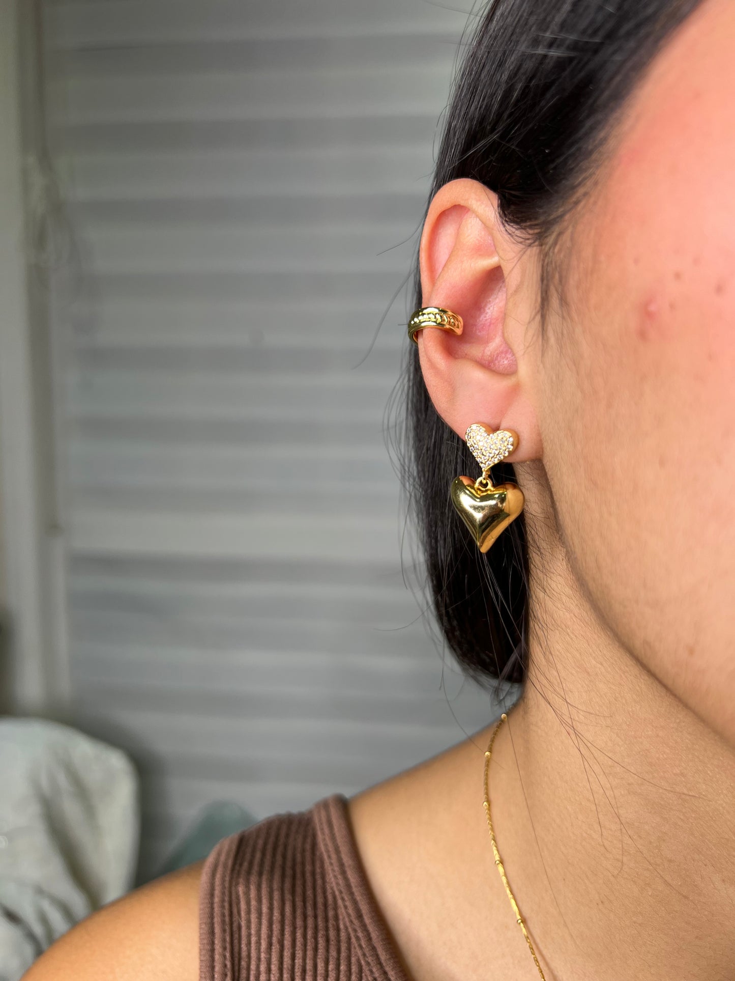 Argollas corazón doble