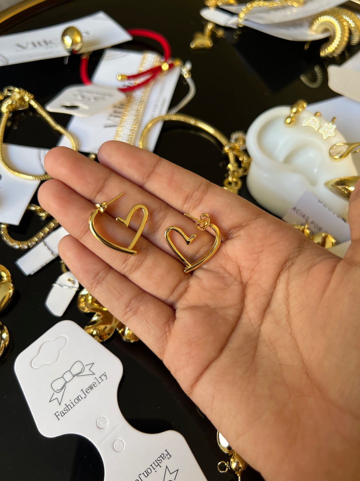 Argollas corazón finito